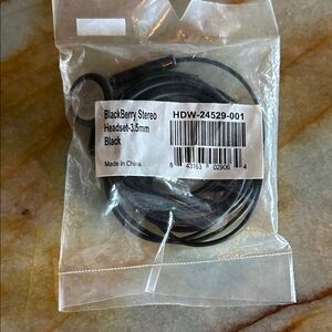 BlackBerry Stereo Headset 3.5mm Black